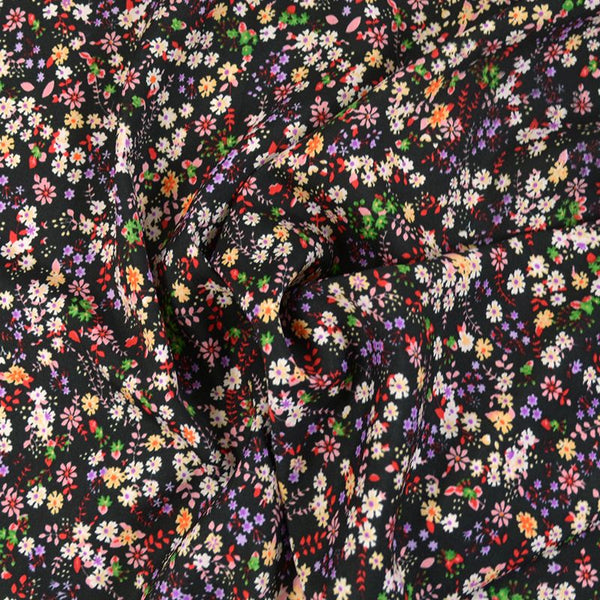 Microfibre imprimée alambiquée fond noir