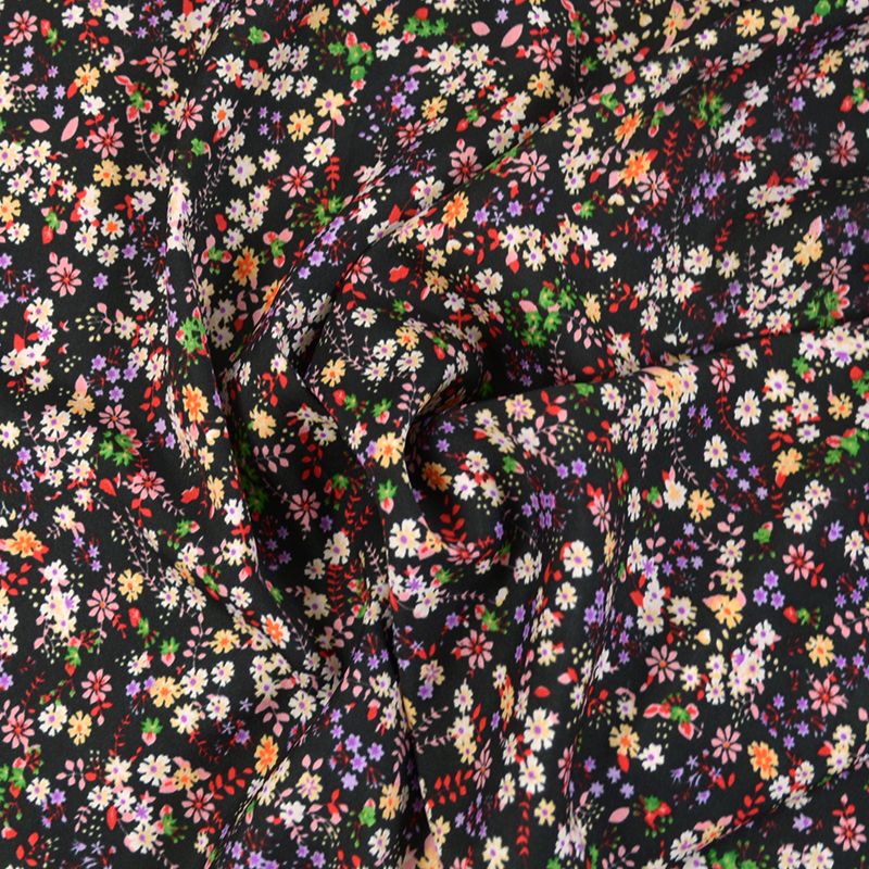 Microfibre imprimée alambiquée fond noir