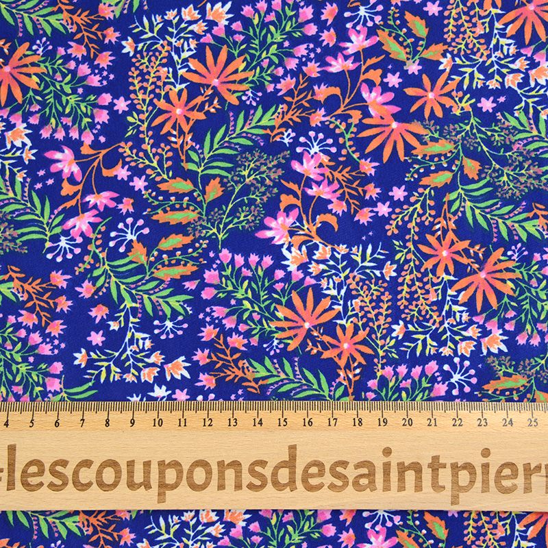 Microfibre imprimée Selva fond marine