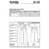 Patron Burda n°6436: Pantalon larges