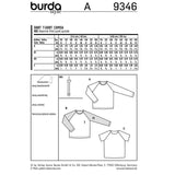 Burda Boss N ° 9346: Camiseta simple para niños
