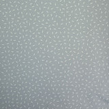 Piqué de coton imprimé feux d'artifice blanc fond gris Coupon 45x45 cm
