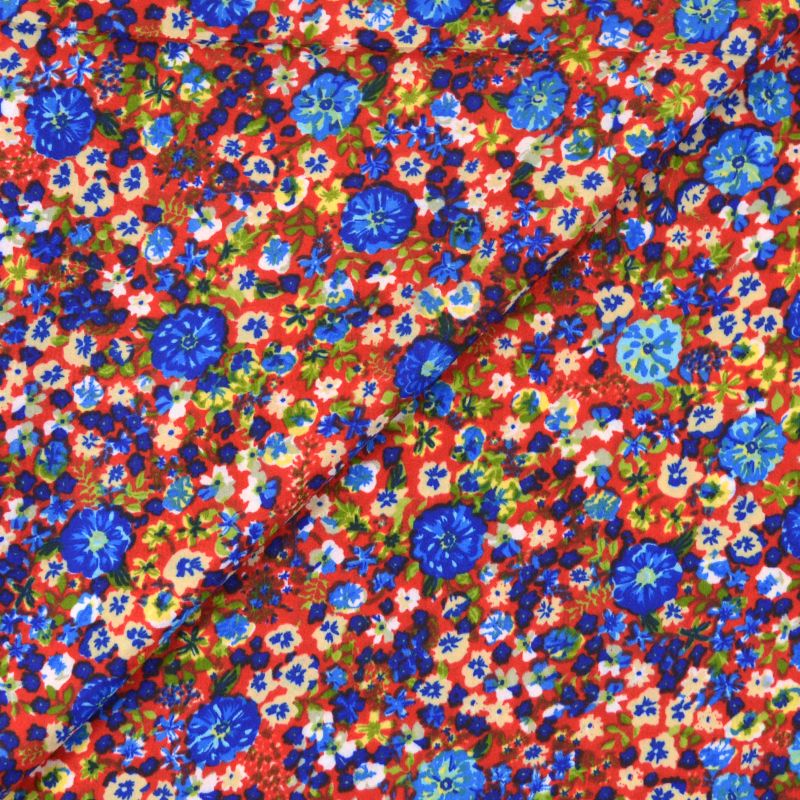 Microfibre imprimée sans limite fond rouge