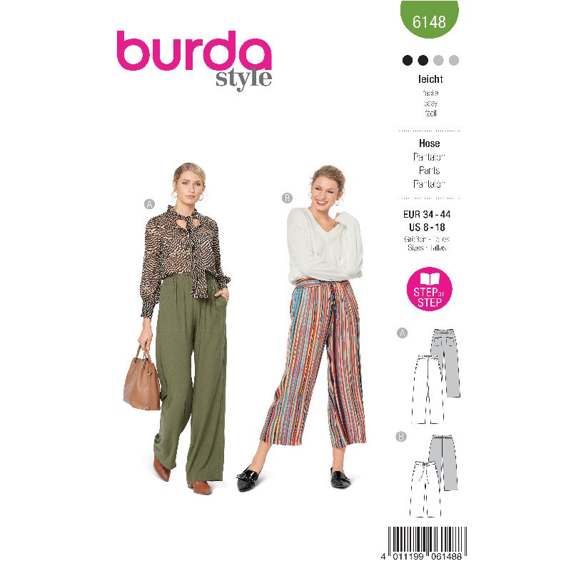 Patron Burda n°6148: Pantalon