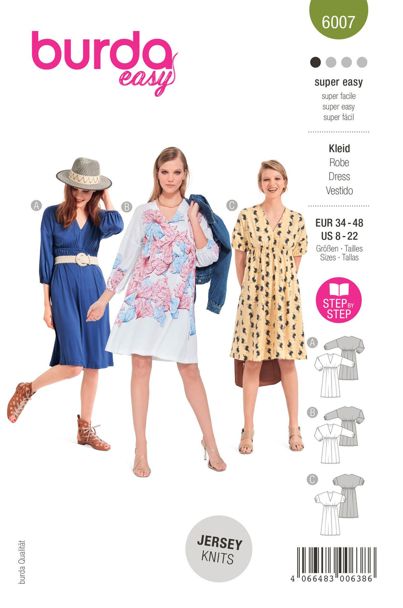 Patron Burda n°6007 : Robe