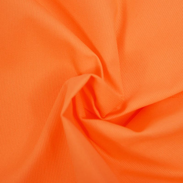 Tissus Piqué de coton milleraies uni orange