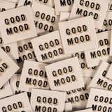 Étiquettes tissées  "Good Mood " x 5