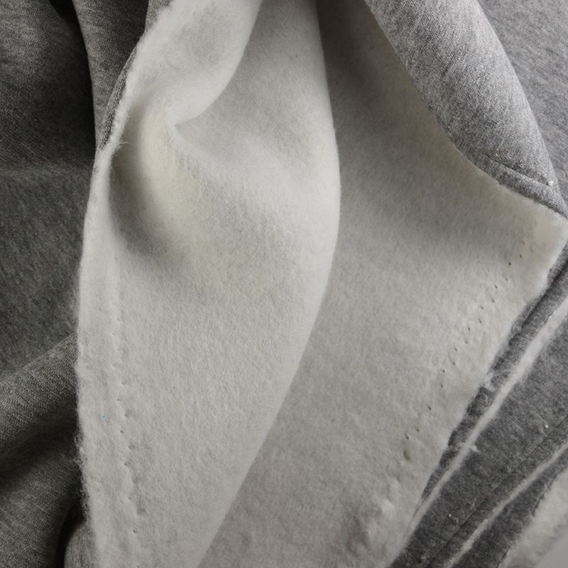 Tissu sweat minkee gris clair
