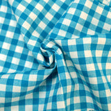 Vichy cotton fabrics 9mm turquoise