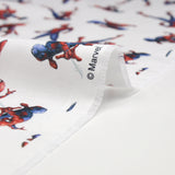 Poplin cotton marvel spider-man white background