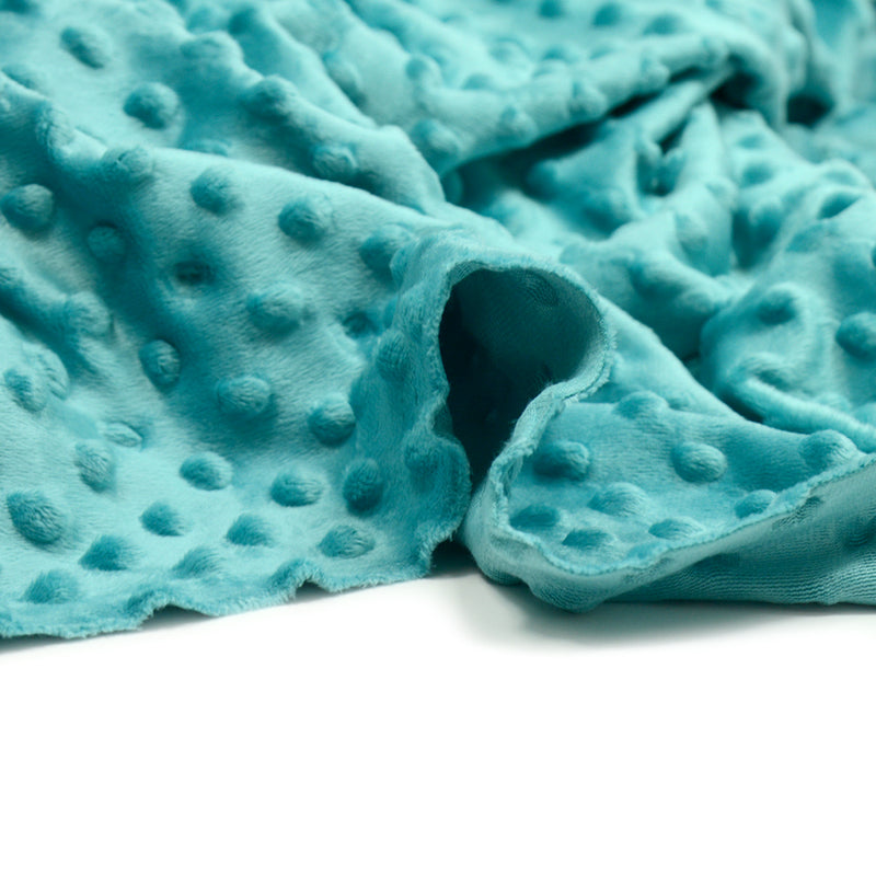 Polaire minky relief turquoise