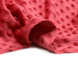 Fleece Minky Red Relief Framboise