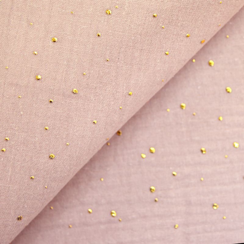 Double gaze nude confettis doré