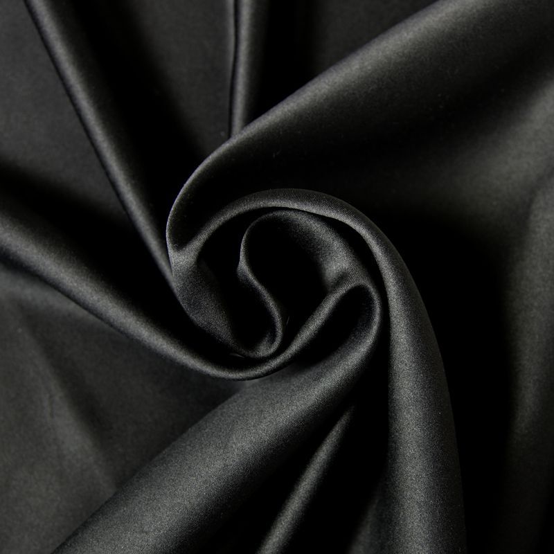 Mat satin touch black silk