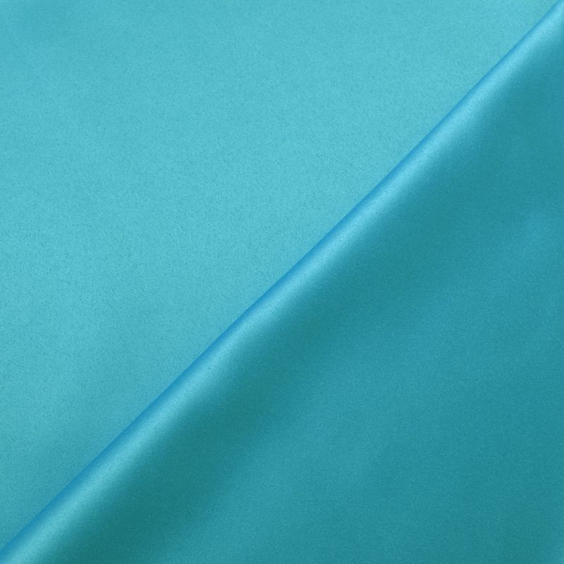 Satin mat toucher soie turquoise