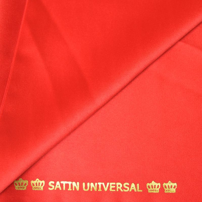 Tissu Satin mat toucher soie rouge