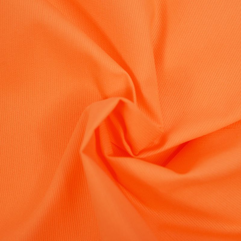 Piqué de coton milleraies orange Coupon 45x45 cm