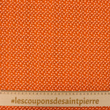 Coton imprimé ballade fond orange