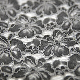 Dentelle cordon fleurs fond gris