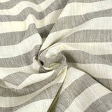 Linen viscose and cotton striped ava gray
