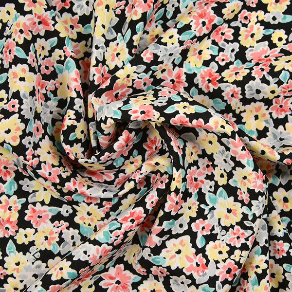 Microfibre imprimée Alca fond noir