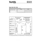 Patron Burda 6322- Robe facile à coudre