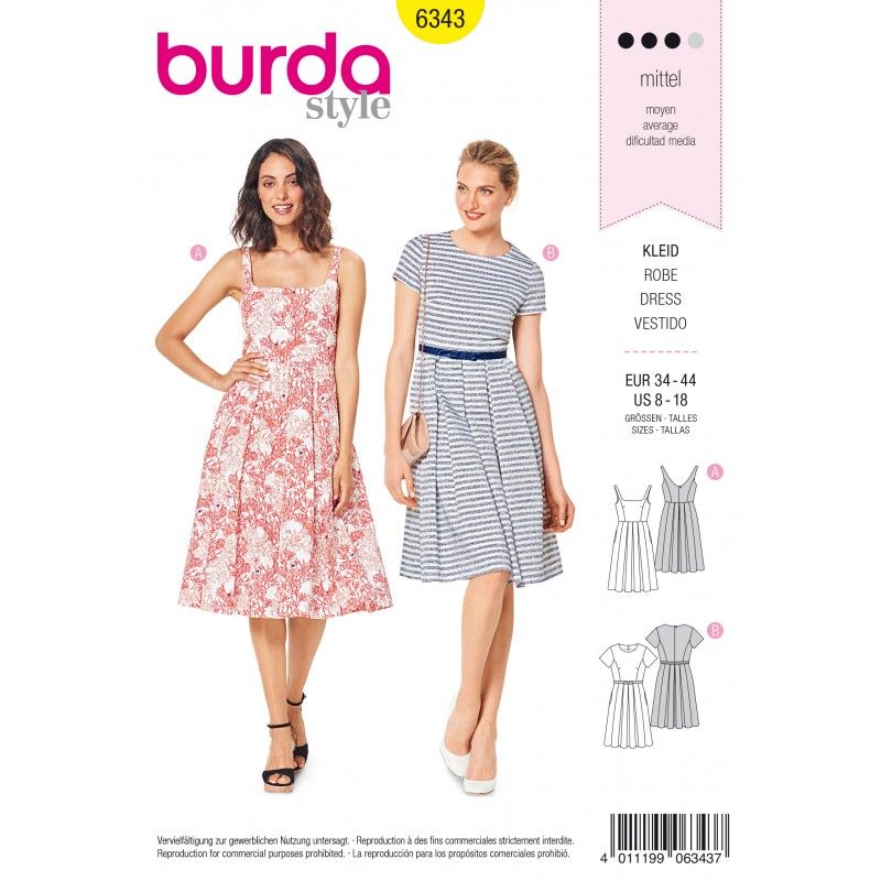 Burda boss 6343 - Dancing dress