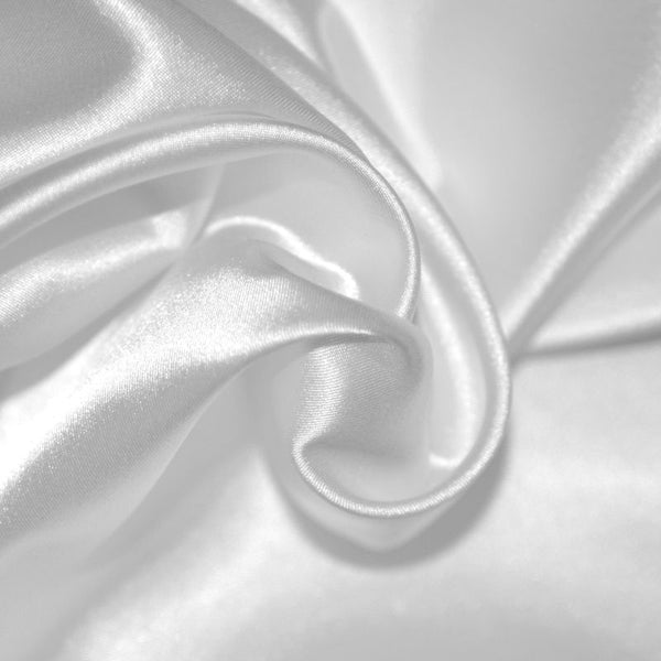 Satin Polyester uni Blanc