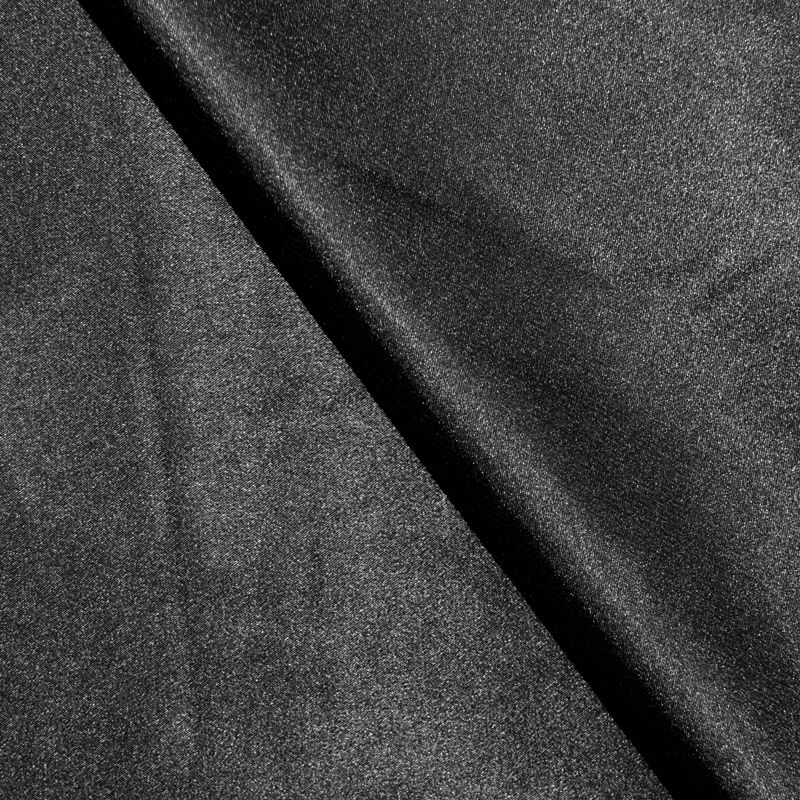 Satin Polyester uni Noir