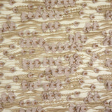 Dentelle tulle brodé et perlé Agathe fond beige doré