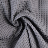 Coton nid d'abeille gris anthracite Coupon 45x45 cm