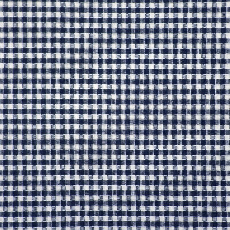 Tissus Coton Vichy 3mm Marine
