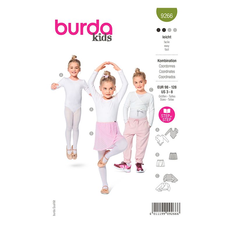 Patron Burda n°9266: Enfant body et ensemble