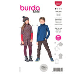 Patron Burda n°9272: Enfant Robe et T-shirt à col montant