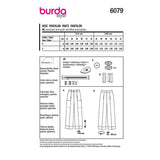 Patron Burda n°6079: Pantalon