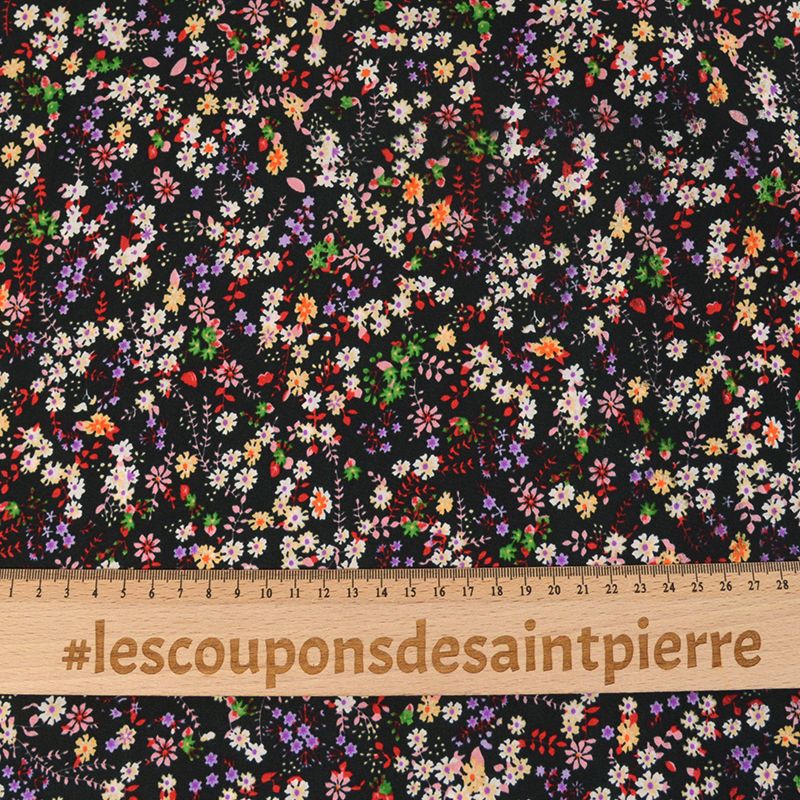 Microfibre imprimée alambiquée fond noir