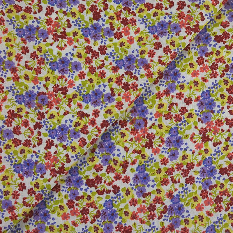 Coton imprimé en apparence mauve