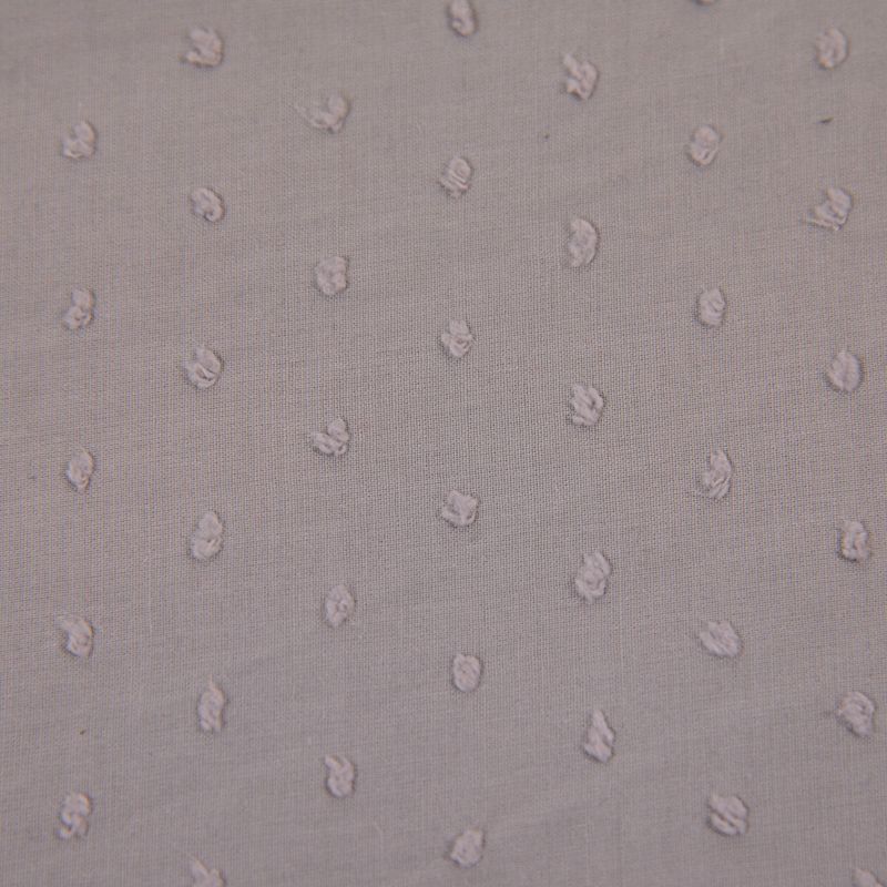 Voile de coton Plumetis gris