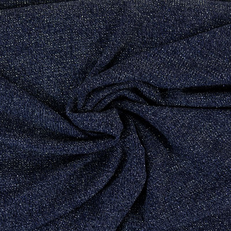 Maille tricot lurex bleu