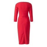 Patron Burda n°6165: Robe fourreau manches 3/4 femme
