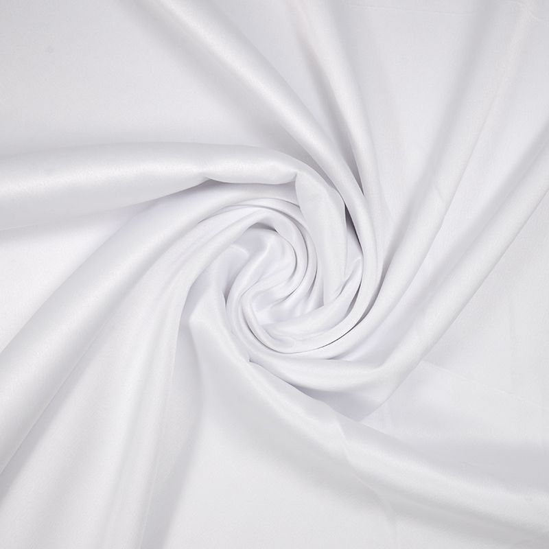 Crêpe satin polyester blanc