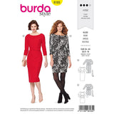 Patron Burda n°6165: Robe fourreau manches 3/4 femme