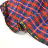 Clan écossais polyviscose rouge et marine