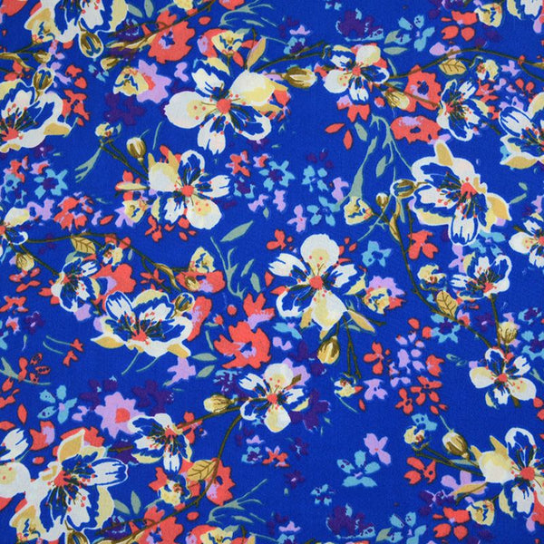 Microfibre imprimée Utopia fond bleu