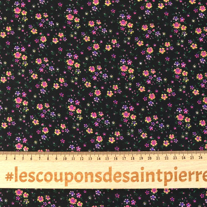 Microfibre imprimée retrouvailles délicieuses fond noir