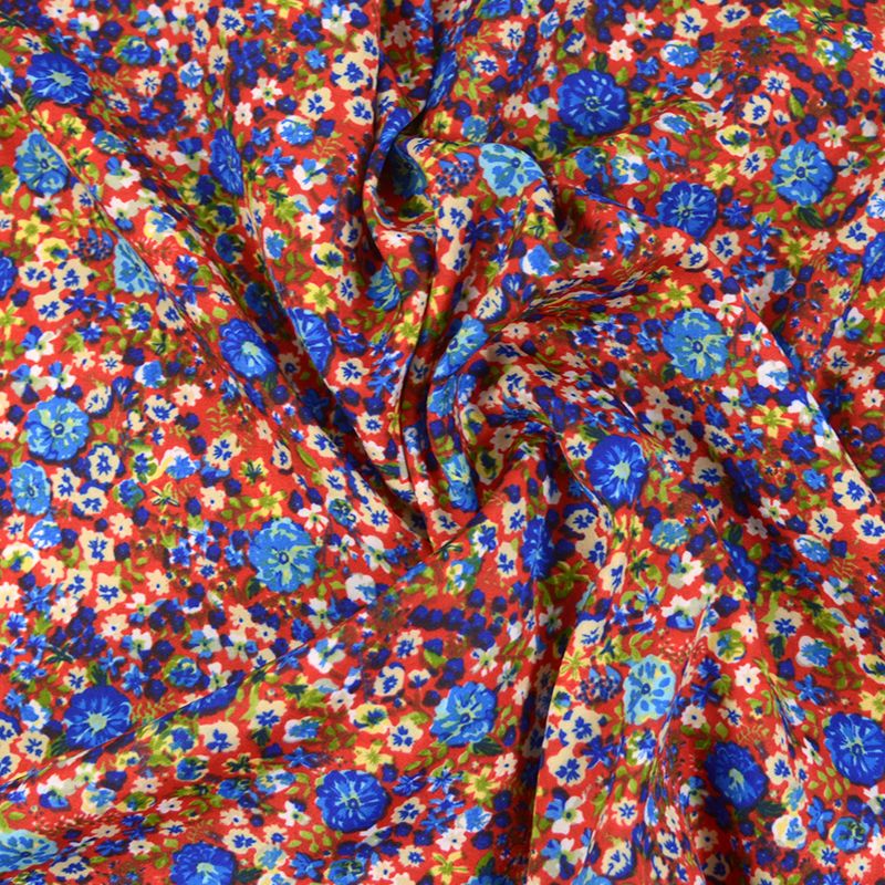 Microfibre imprimée sans limite fond rouge