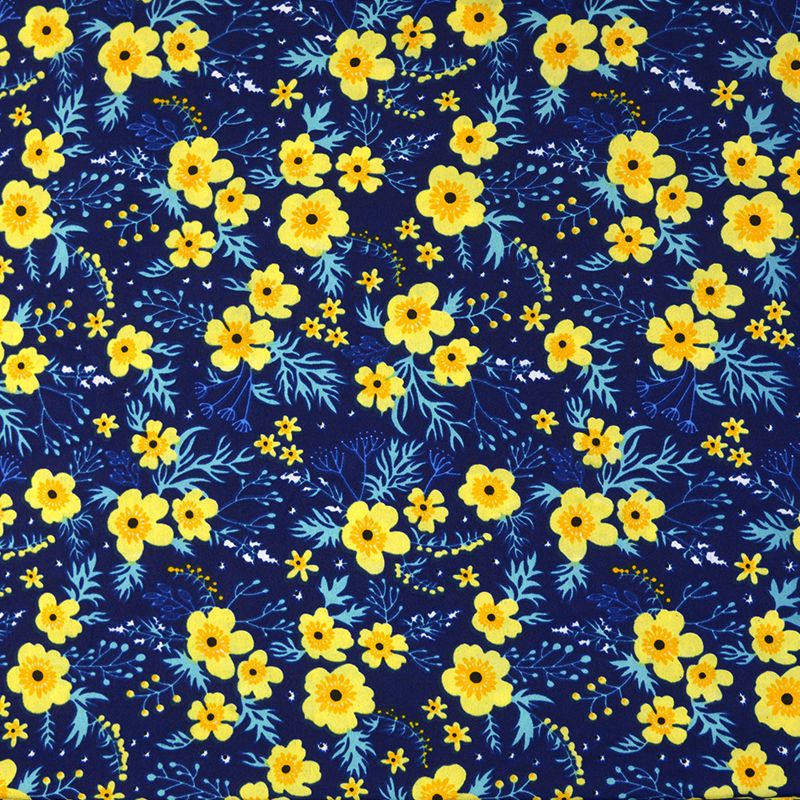 Microfibre imprimée pluie d'amour fond marine