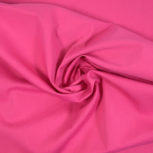 Gabardine polycoton sergé rose fuchsia