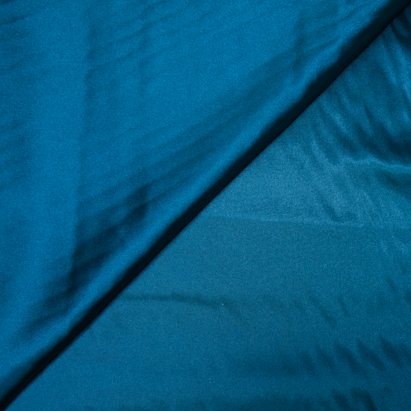 Satin Polyester uni bleu canard