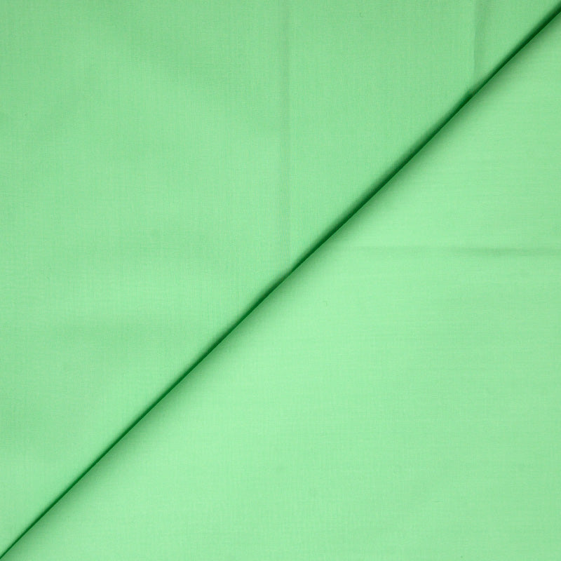 Prado verde liso de algodón fino